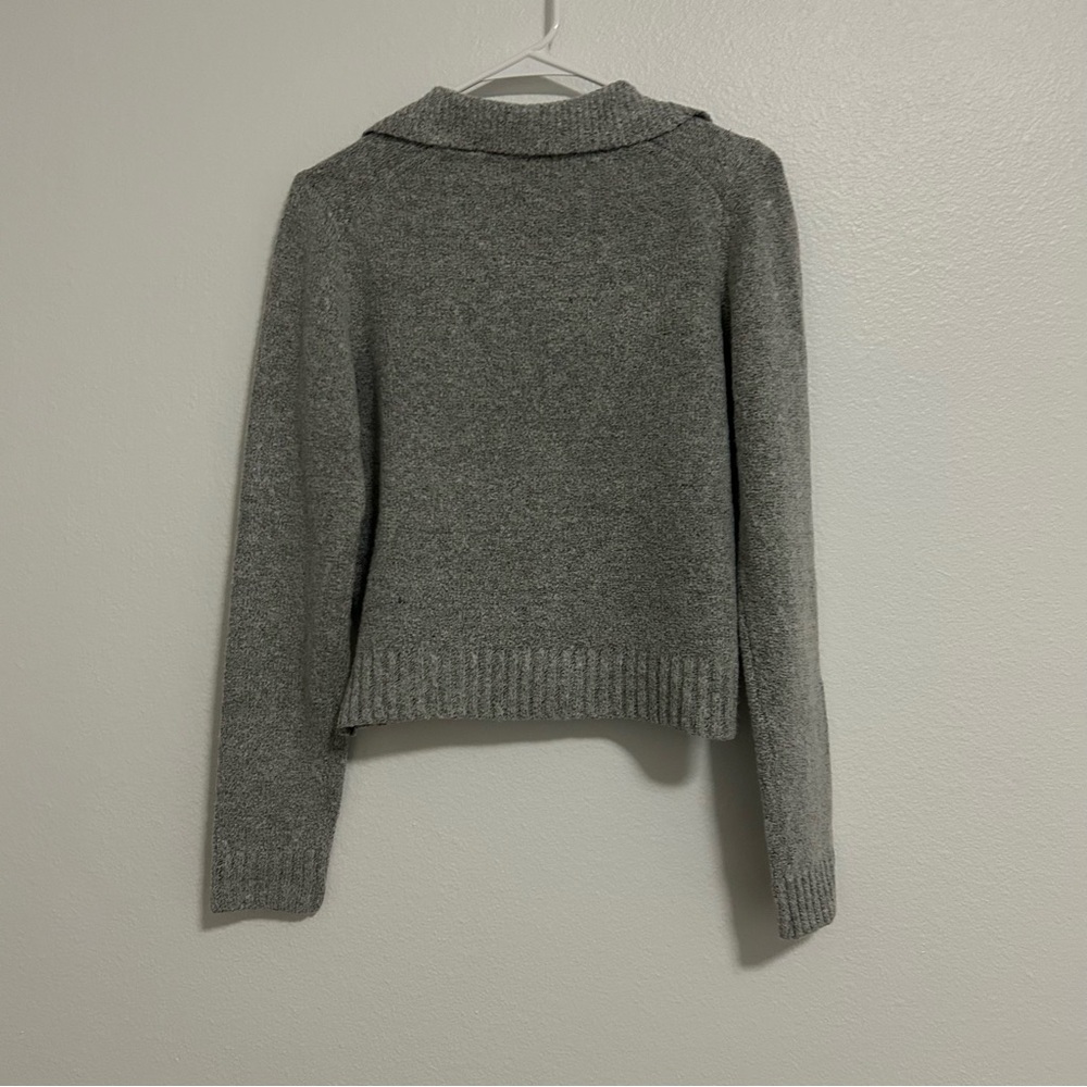 NWT Almost Famous Soft Gray Argyle Preppy Academic Sweater - Picture 3 of 5